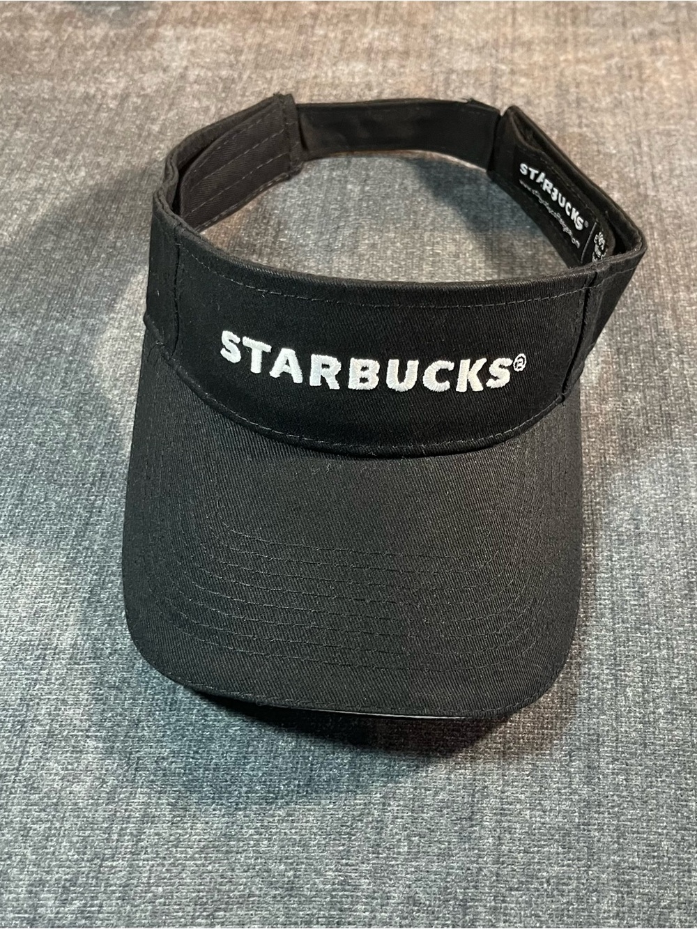 Starbucks Employee Barista Black Visor - Unisex - Adjustable Strap Back Hat - Picture 2 of 4